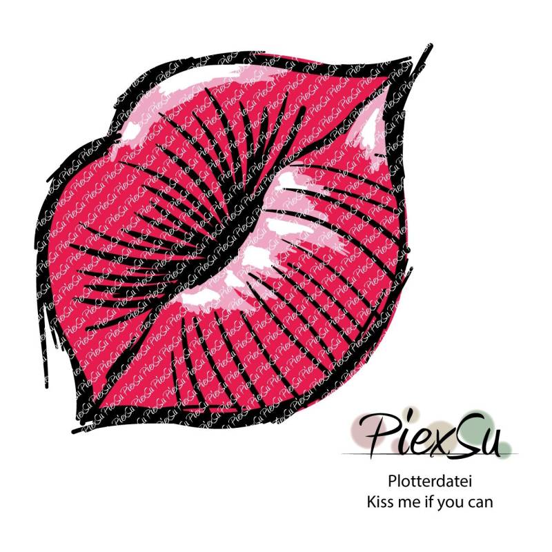 Plotterdatei PiexSu Kiss me if you can von Stoffe Hemmers