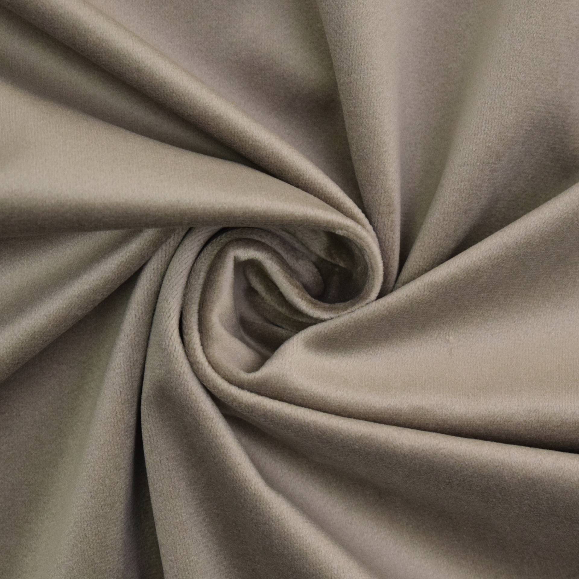 Polsterstoff Samt Bluvel, taupe von Stoffe Hemmers