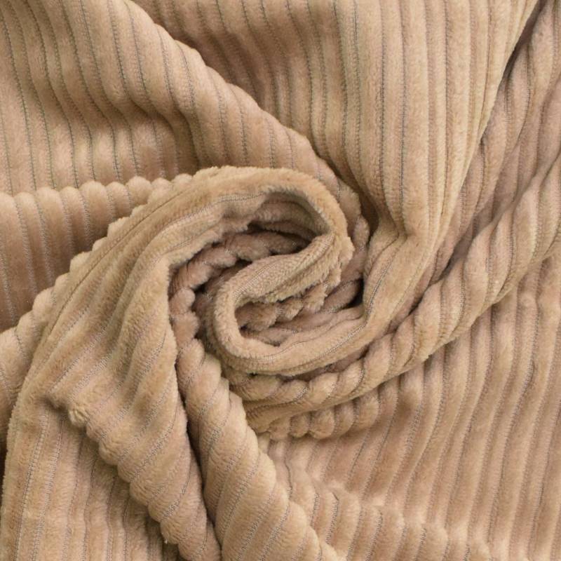 Polyester Breitcord Feli, beige von Stoffe Hemmers