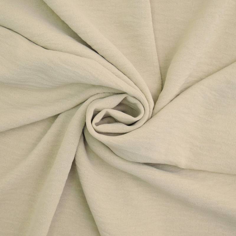 Polyester Krepp Uni, beige von Stoffe Hemmers