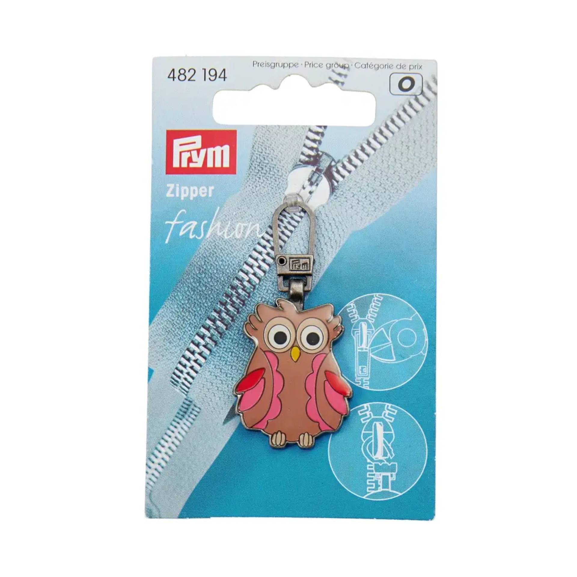 Prym Kinder Zipper Eule von Stoffe Hemmers