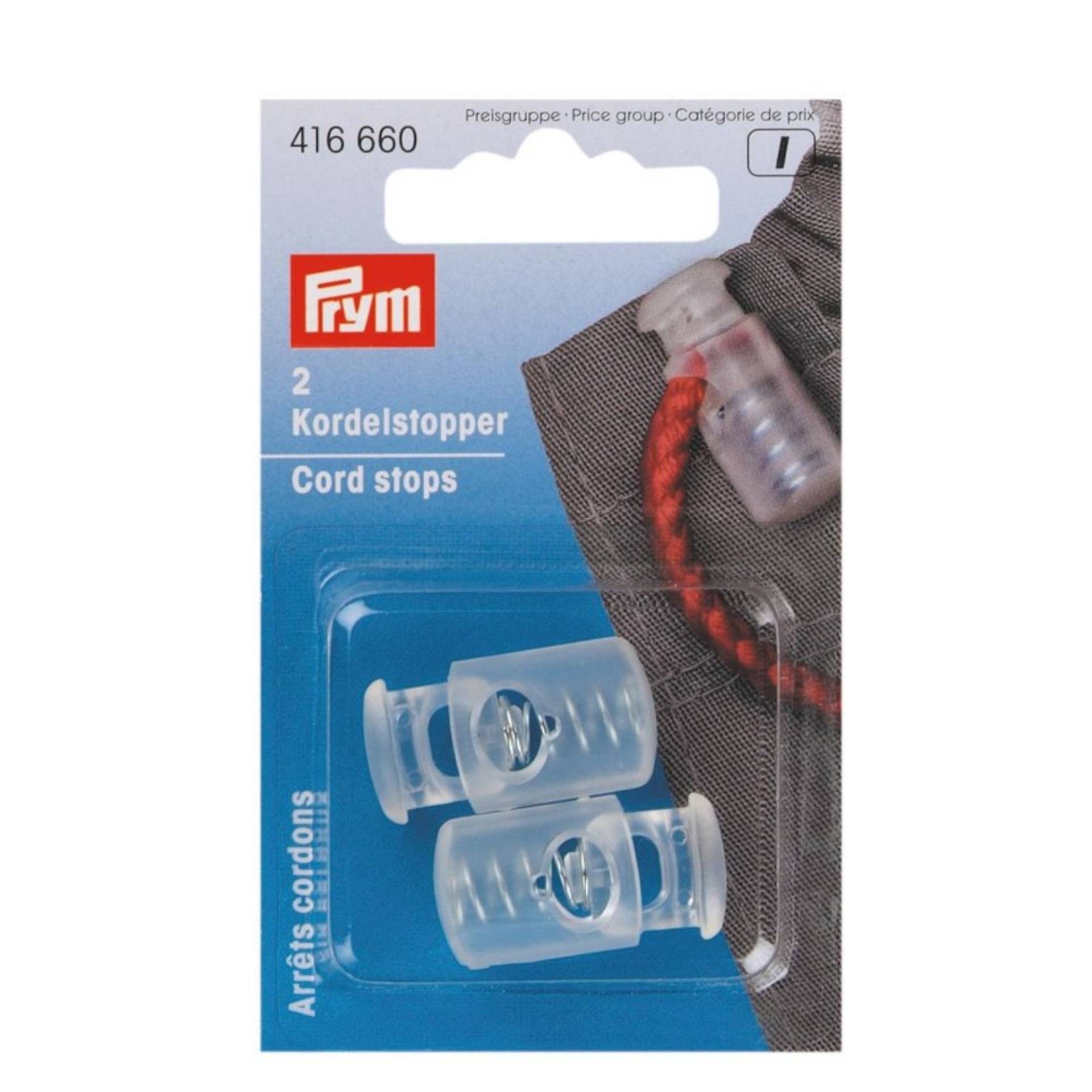 Prym Kordelstopper transparent, groß von Stoffe Hemmers