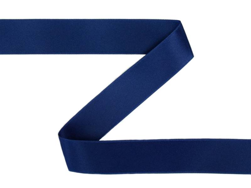 Satinband navy (25 mm) von Stoffe Hemmers