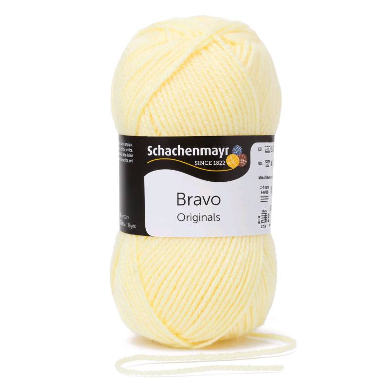 Schachenmayr Wolle Bravo uni 50 g lemon von Stoffe Hemmers