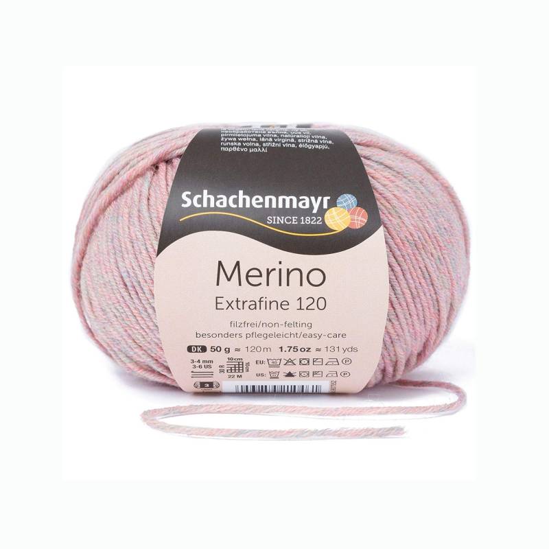 Schachenmayr Wolle Merino Extrafine 120 50 g, daydream meliert von Stoffe Hemmers