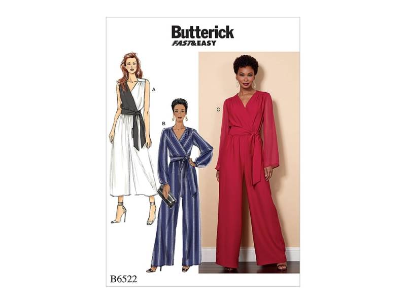 Schnittmuster Butterick 6522 Damenjumpsuit von Stoffe Hemmers