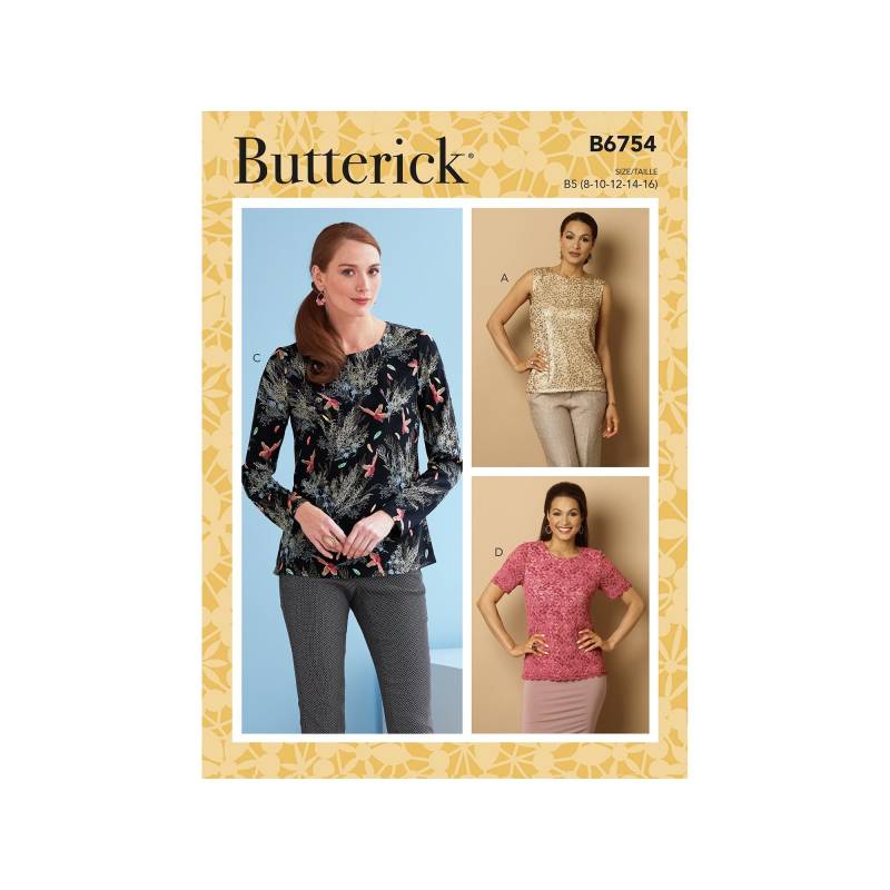 Schnittmuster Butterick 6754 Shirt, Gr. 42-50 von Stoffe Hemmers