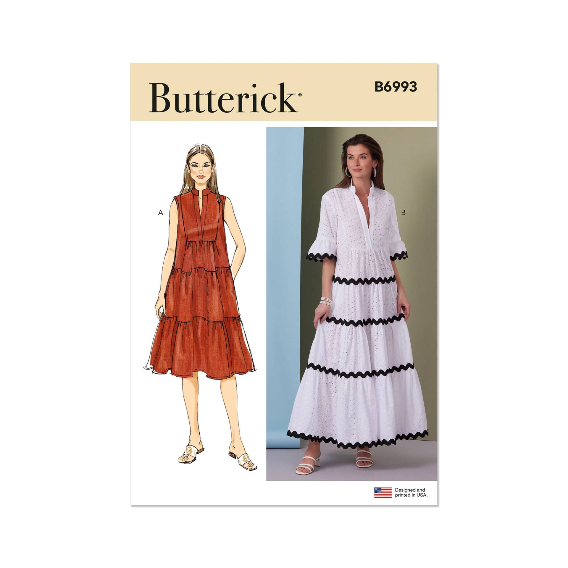 Schnittmuster Butterick Damen-Kleid 6993 Gr. 34-42 von Stoffe Hemmers