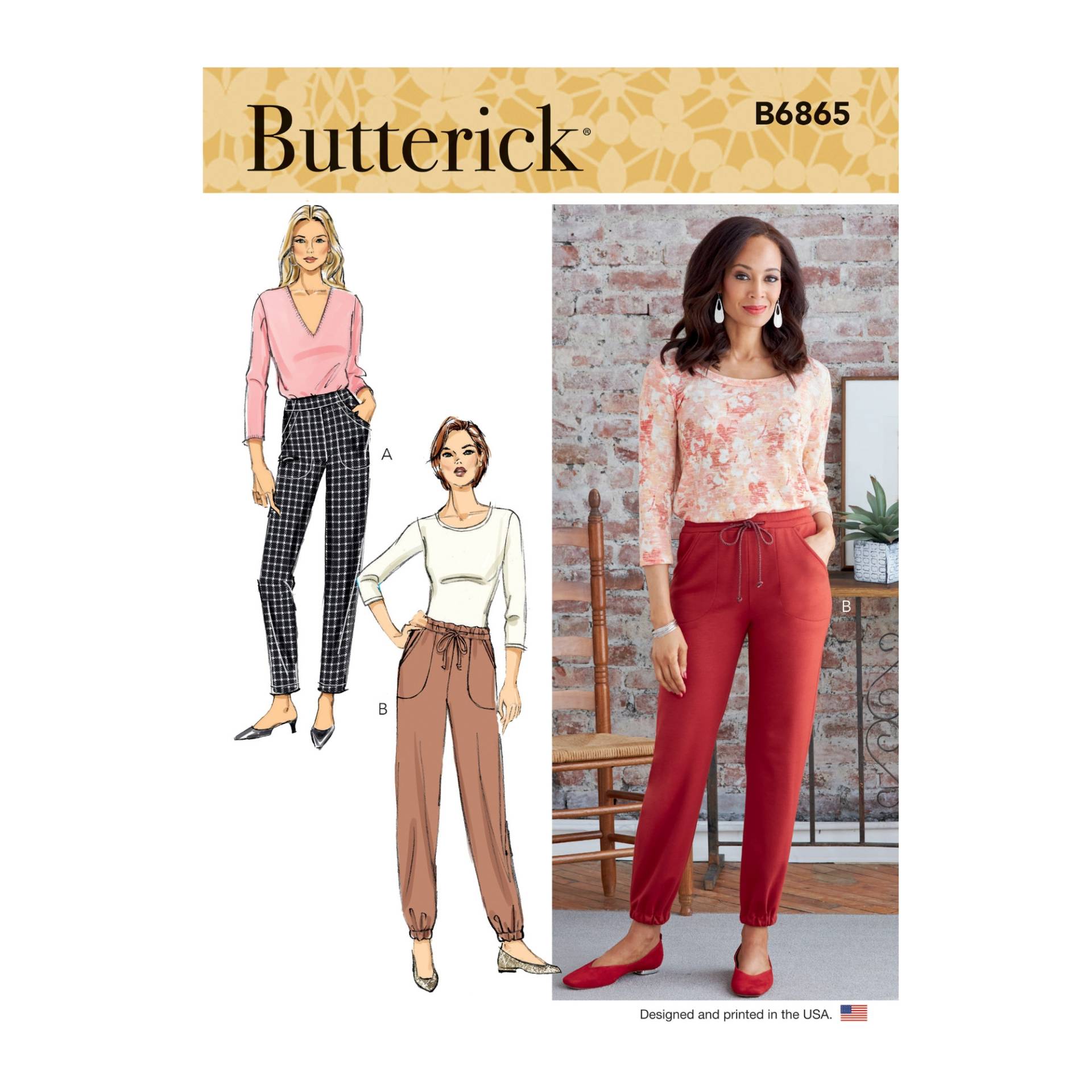 Schnittmuster Butterick Hose 6865 Gr. 32-48 von Stoffe Hemmers