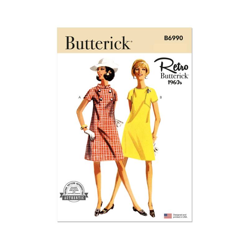 Schnittmuster Butterick One-Piece Kleid 6990 Gr. 44-52 von Stoffe Hemmers