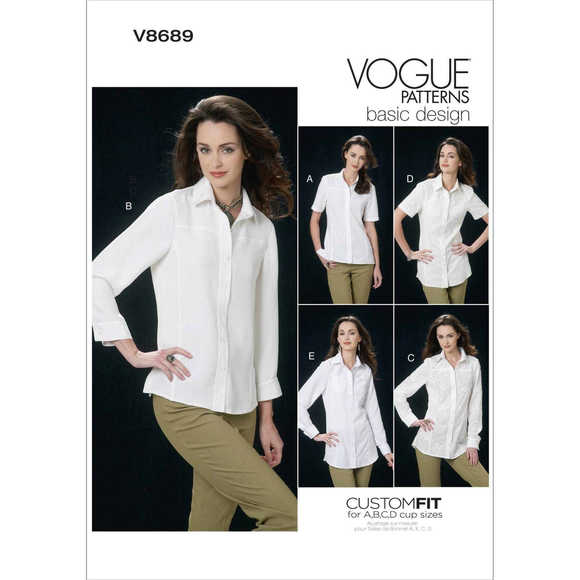 Schnittmuster Vogue 8689 Bluse von Stoffe Hemmers