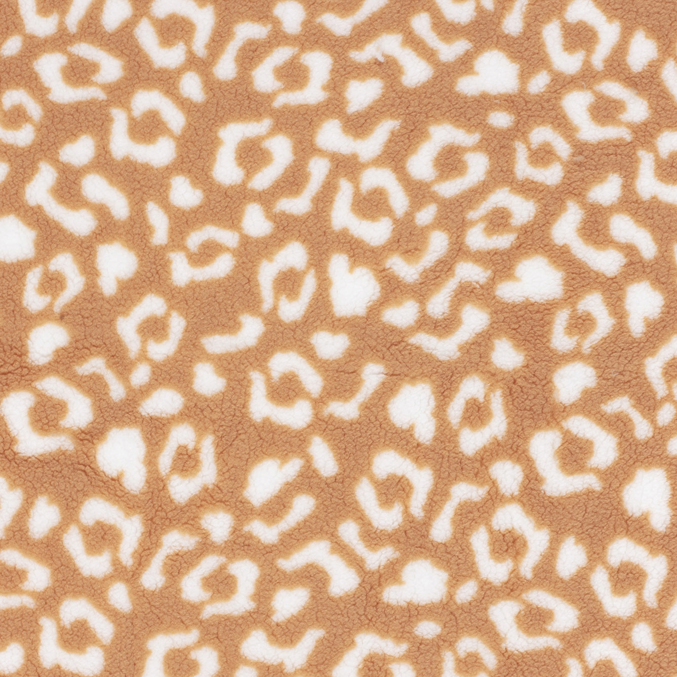 Sherpa Fleece Big Leo Dots, caramel von Stoffe Hemmers