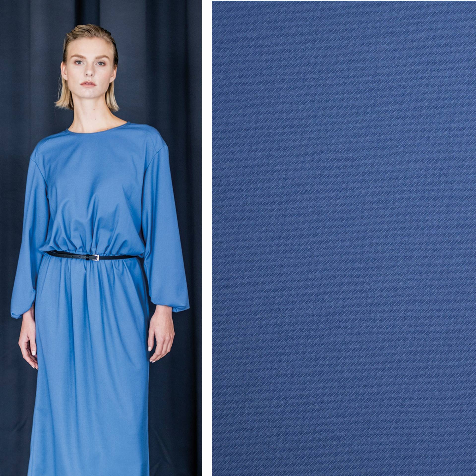 Soft Twill Fibre Mood, blau von Stoffe Hemmers