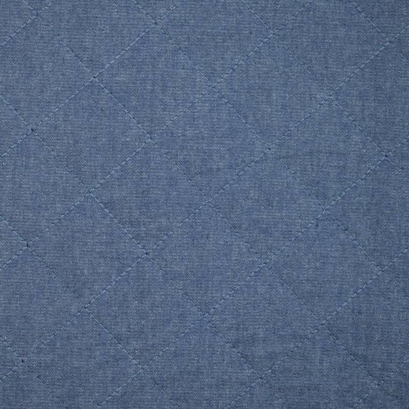 Steppstoff Chambray, jeansblau von Stoffe Hemmers