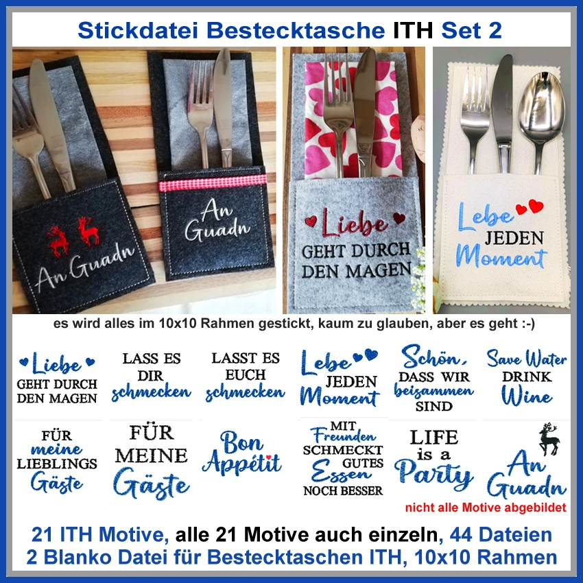 Stickdatei Rock Queen Bestecktaschen-Set 2 von Stoffe Hemmers