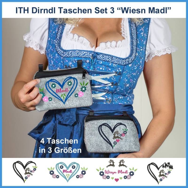 Stickdatei Rock Queen Dirndl Taschen 3 von Stoffe Hemmers