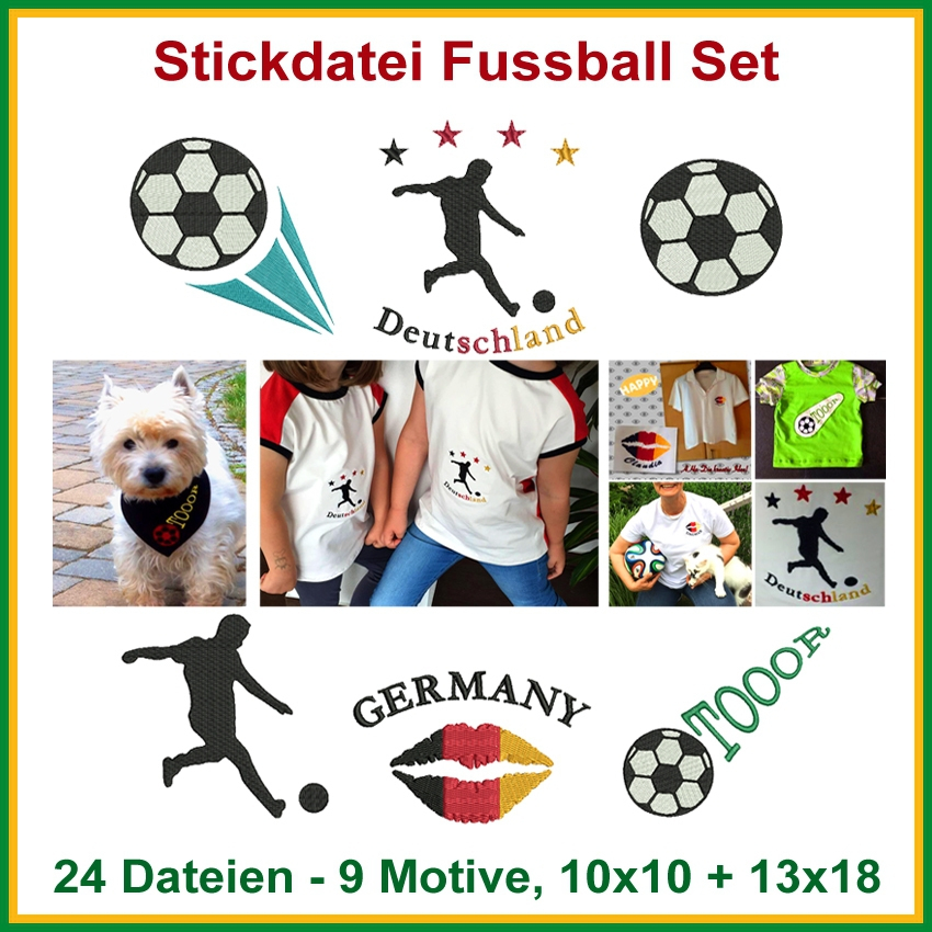 Stickdatei Rock Queen Fußball von Stoffe Hemmers