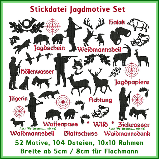 Stickdatei Rock Queen Jagdmotive von Stoffe Hemmers