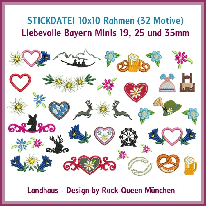 Stickdatei Rock Queen Oktoberfest Minis von Stoffe Hemmers