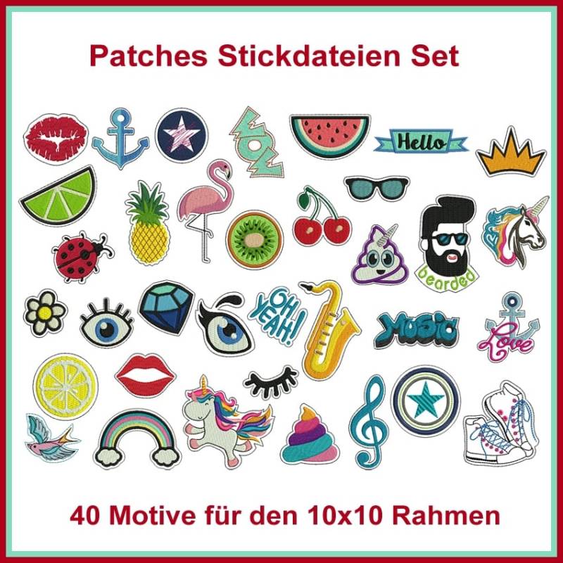 Stickdatei Rock Queen Patches von Stoffe Hemmers