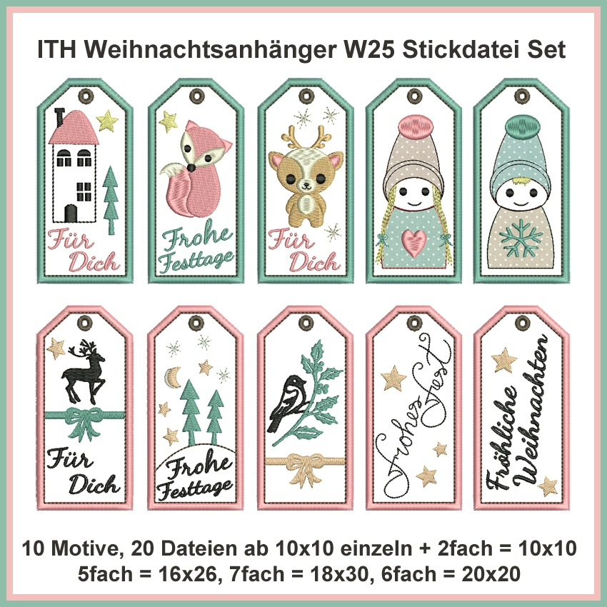 Stickdatei Rock Queen Weihnachtsanhänger von Stoffe Hemmers