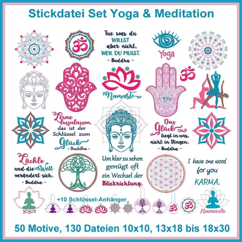 Stickdatei Rock Queen Yoga & Meditation von Stoffe Hemmers