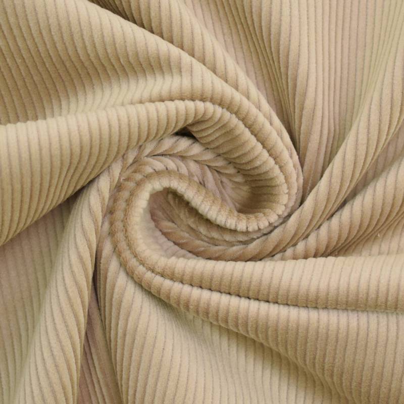 Stretch Cord uni, beige von Stoffe Hemmers