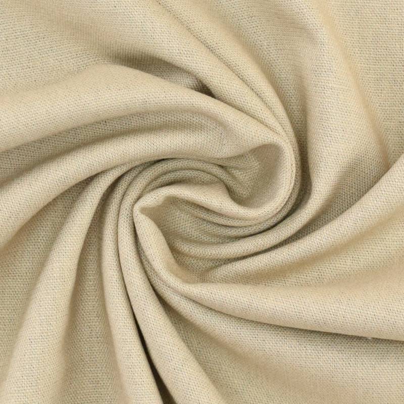 Stretch Viskose Leinen, beige von Stoffe Hemmers