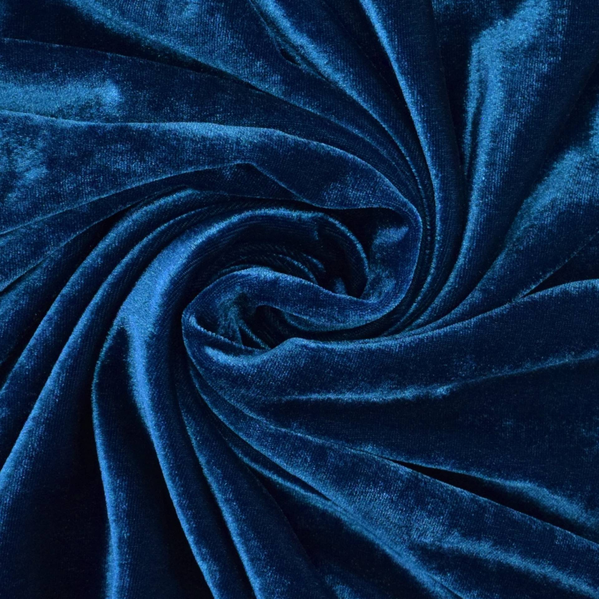 Stretchsamt Velour, indigoblau von Stoffe Hemmers