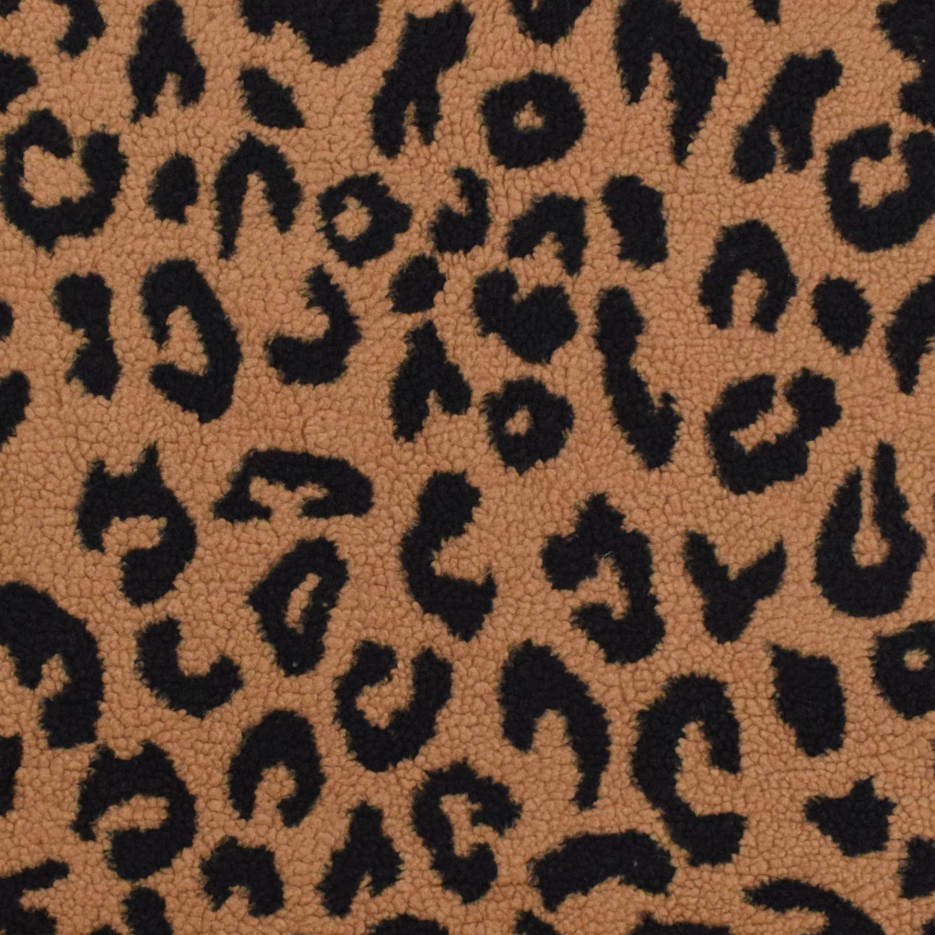 Teddyplüsch Animal Print, caramel von Stoffe Hemmers