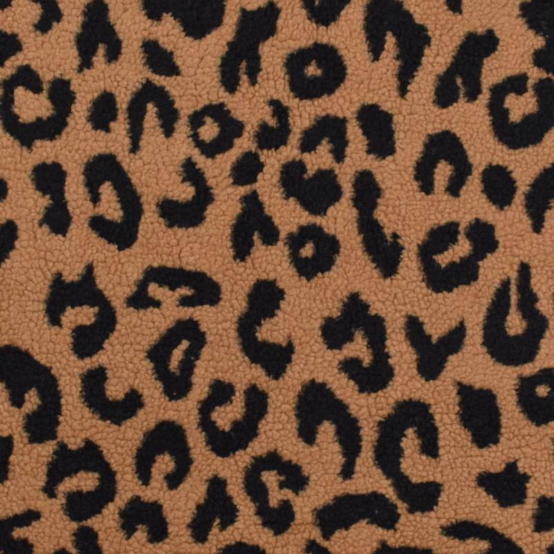 Teddyplüsch Animal Print, caramel von Stoffe Hemmers