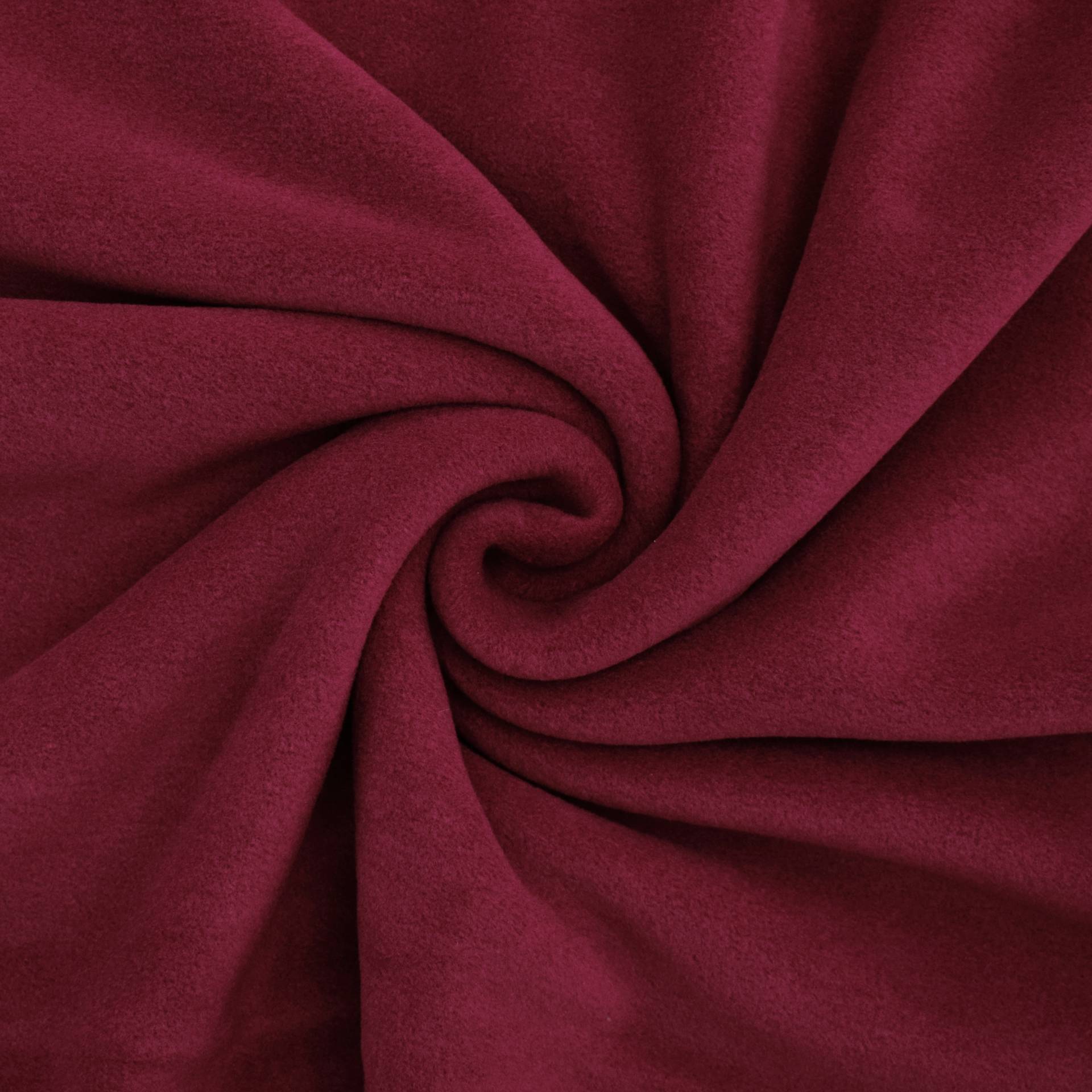 Viskose Edelfleece uni, dunkelrot Viskose Edelfleece uni, dunkelrot von Stoffe Hemmers