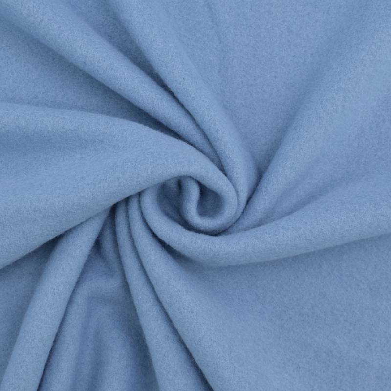 Viskose Edelfleece uni, hellblau von Stoffe Hemmers