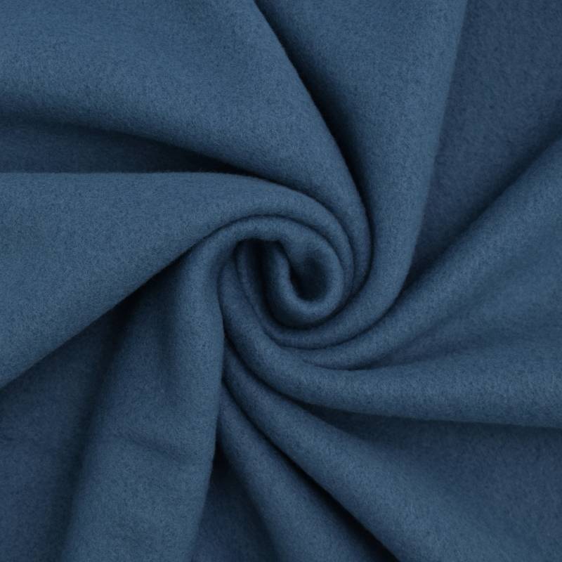 Viskose Edelfleece uni, taubenblau von Stoffe Hemmers