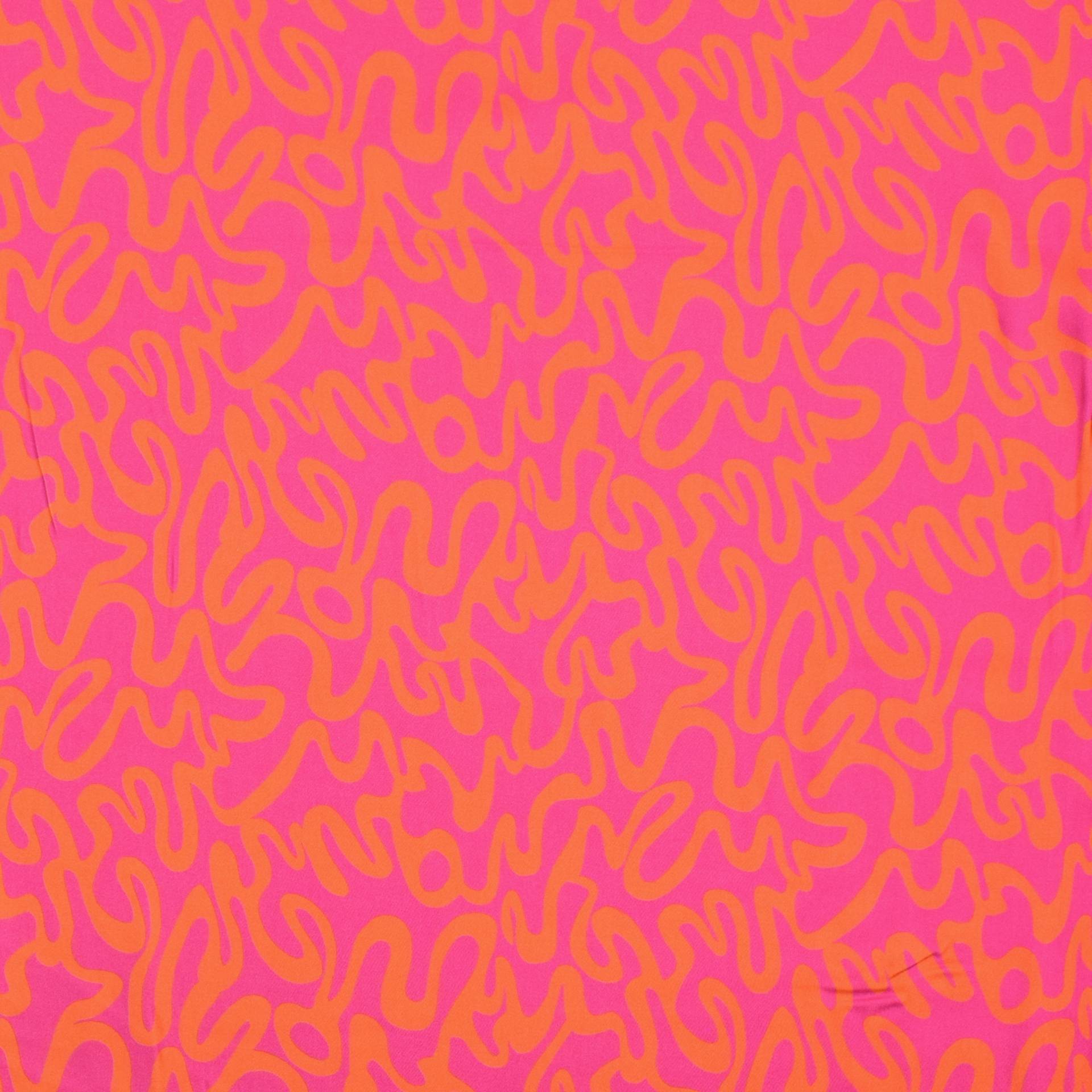 Viskose Satin Abstract, pink von Stoffe Hemmers