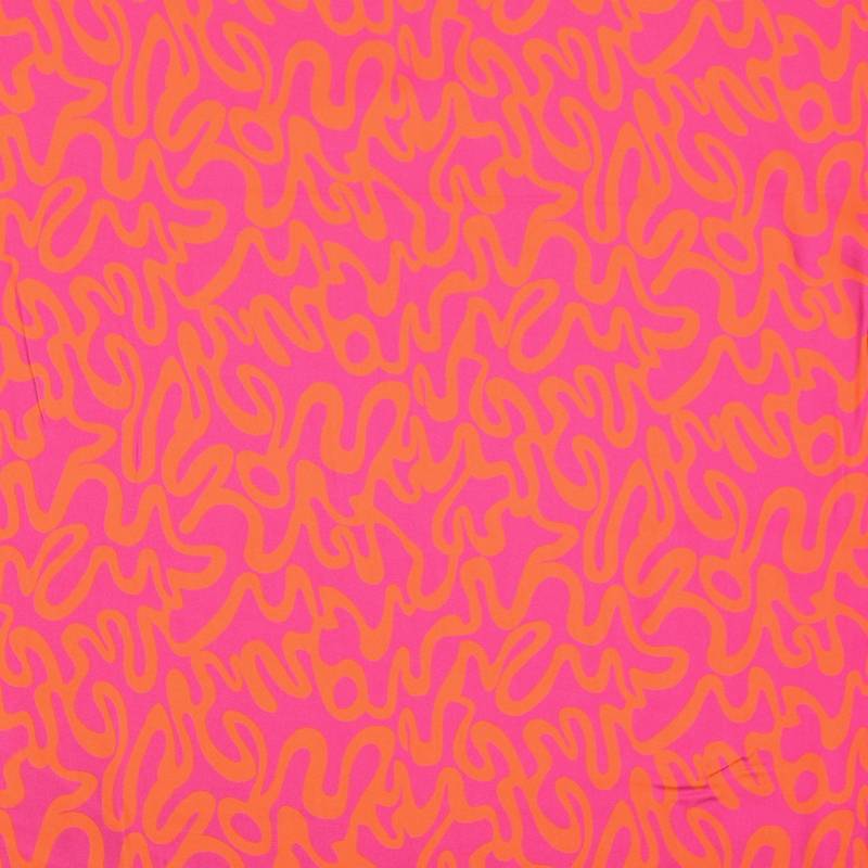 Viskose Satin Abstract, pink von Stoffe Hemmers