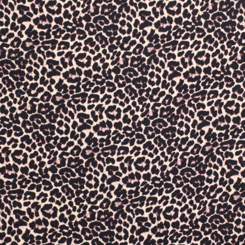 Viskose Satin Animal Print, beige von Stoffe Hemmers