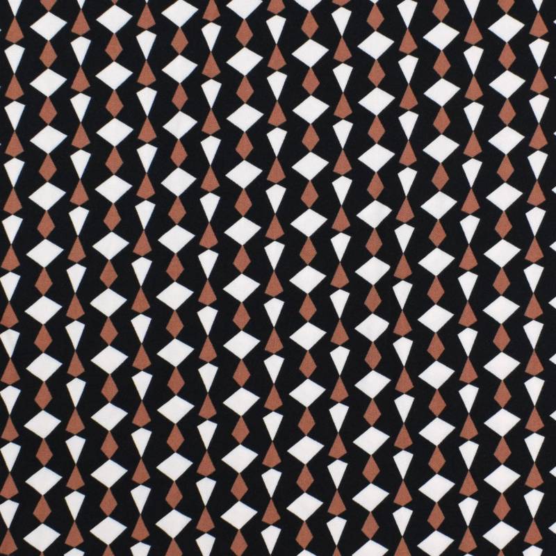 Viskose Twill Graphic, schwarz von Stoffe Hemmers