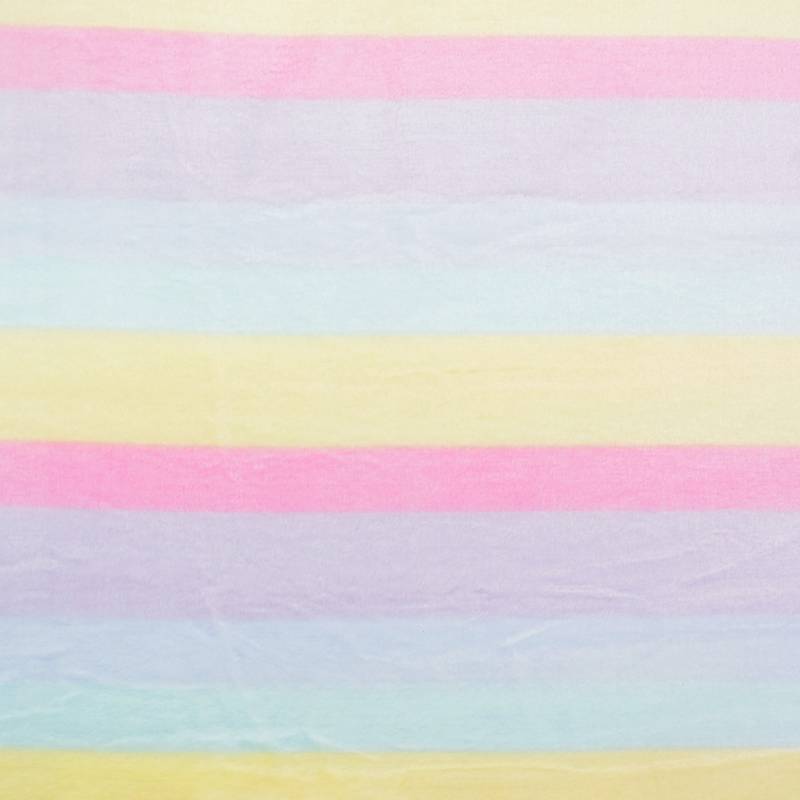 Wellnessfleece Rainbow Stripes, multicolor von Stoffe Hemmers