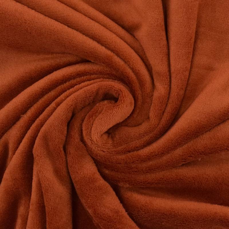 Wellnessfleece terracotta von Stoffe Hemmers