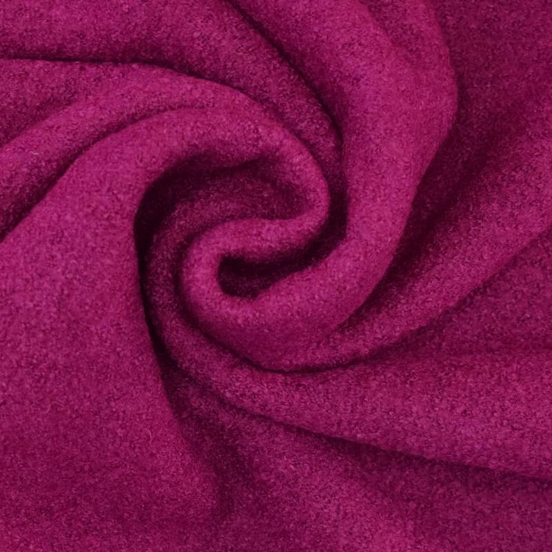 Woll Bouclé leicht, fuchsia von Stoffe Hemmers