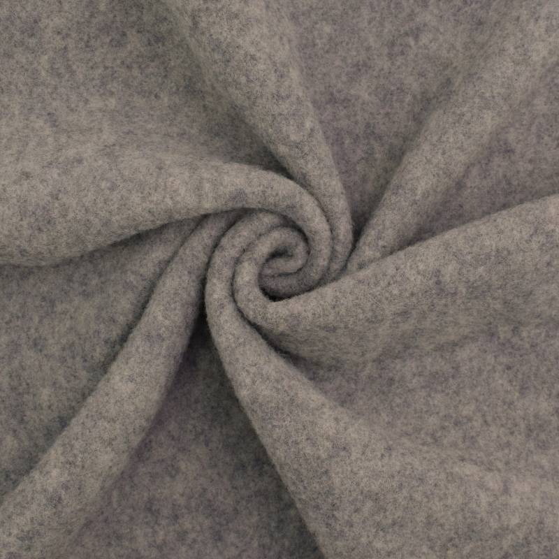 Wollfleece uni, grau von Stoffe Hemmers