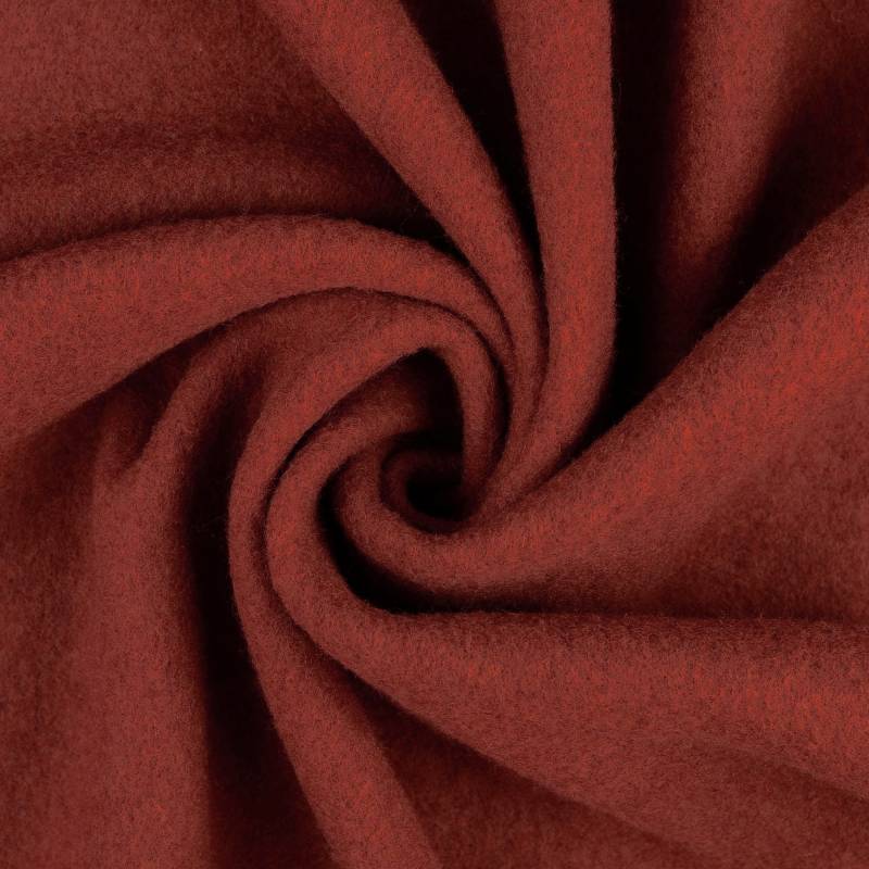 Wollfleece uni, terracotta von Stoffe Hemmers