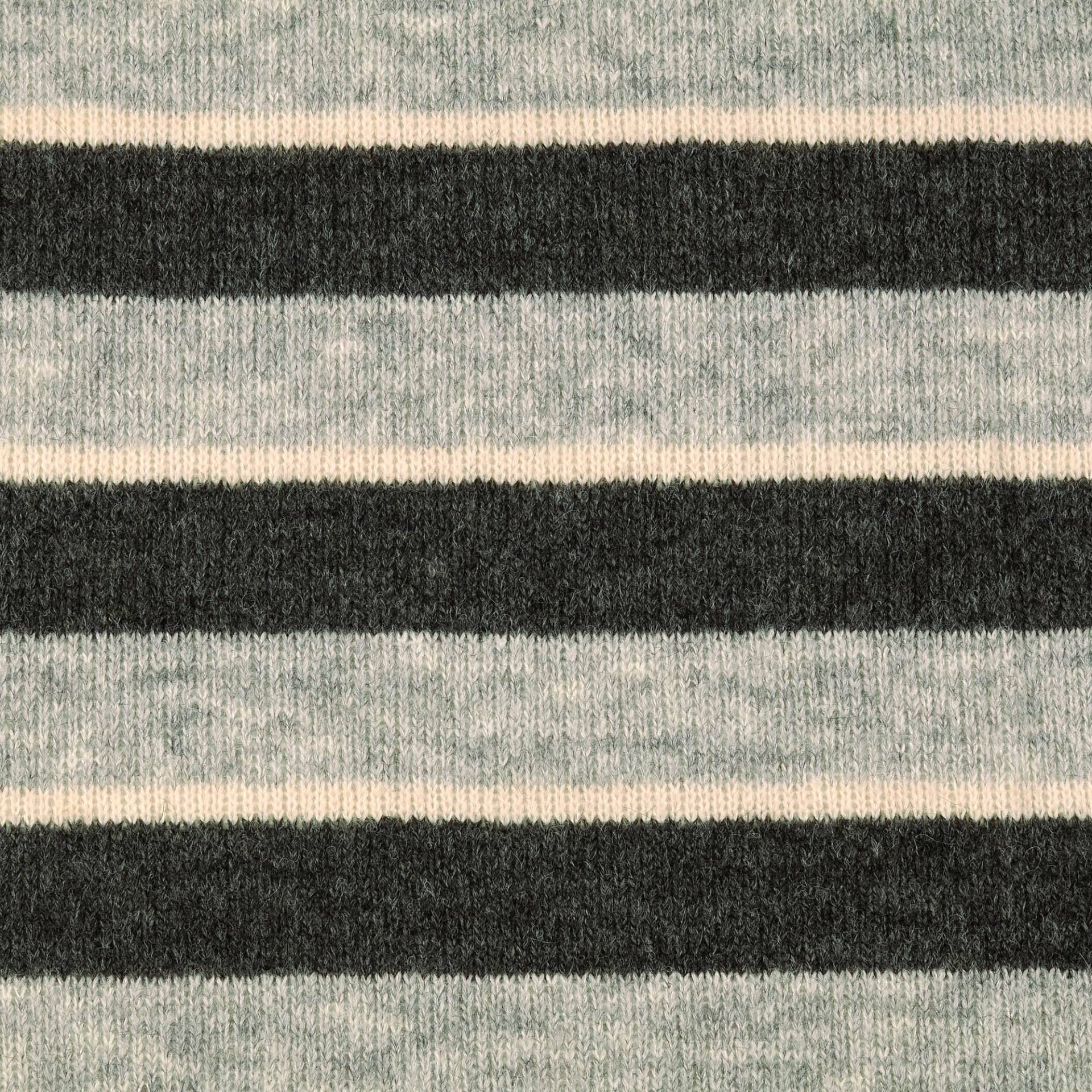 Wollstrickstoff Colour Stripes, grau von Stoffe Hemmers