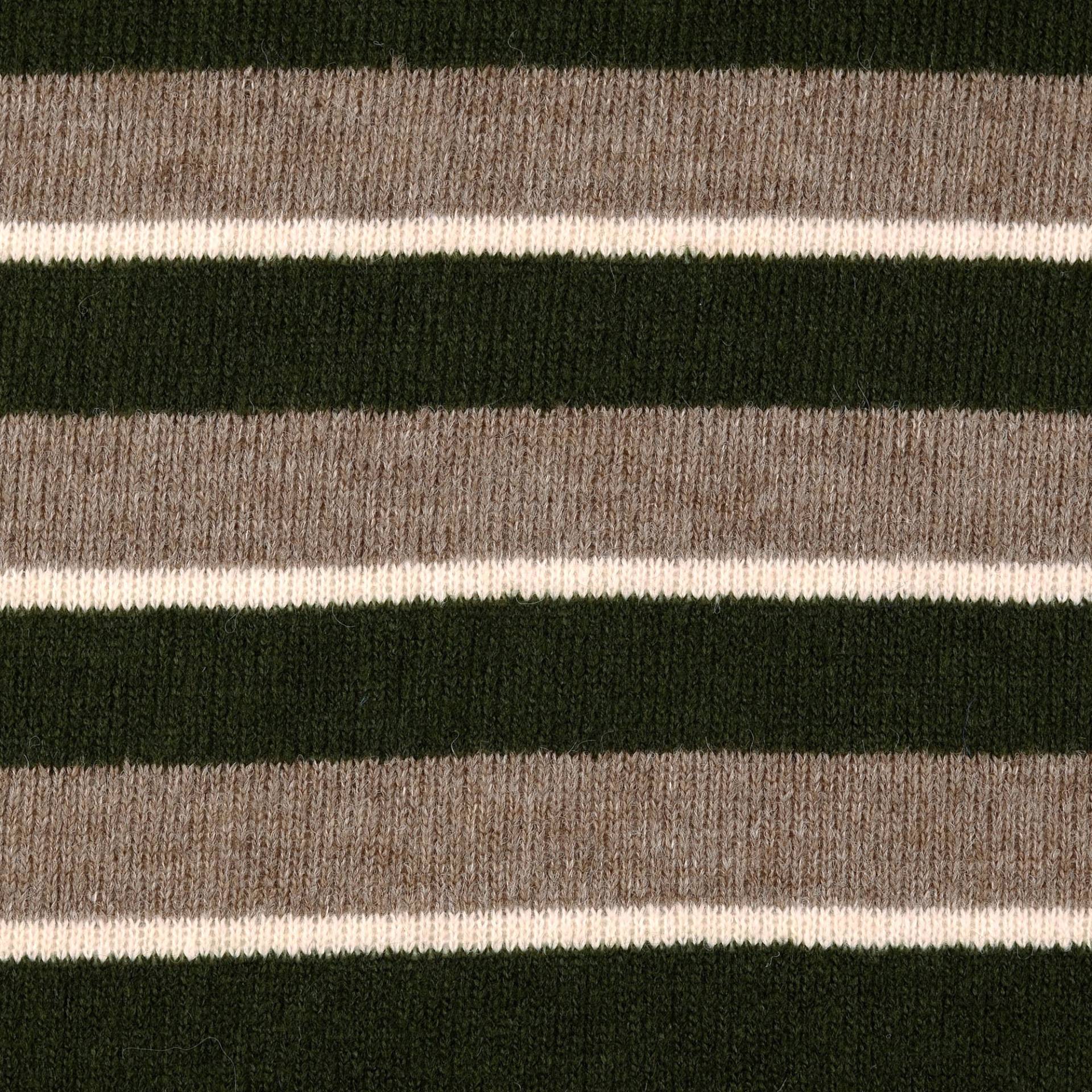 Wollstrickstoff Colour Stripes, grün von Stoffe Hemmers