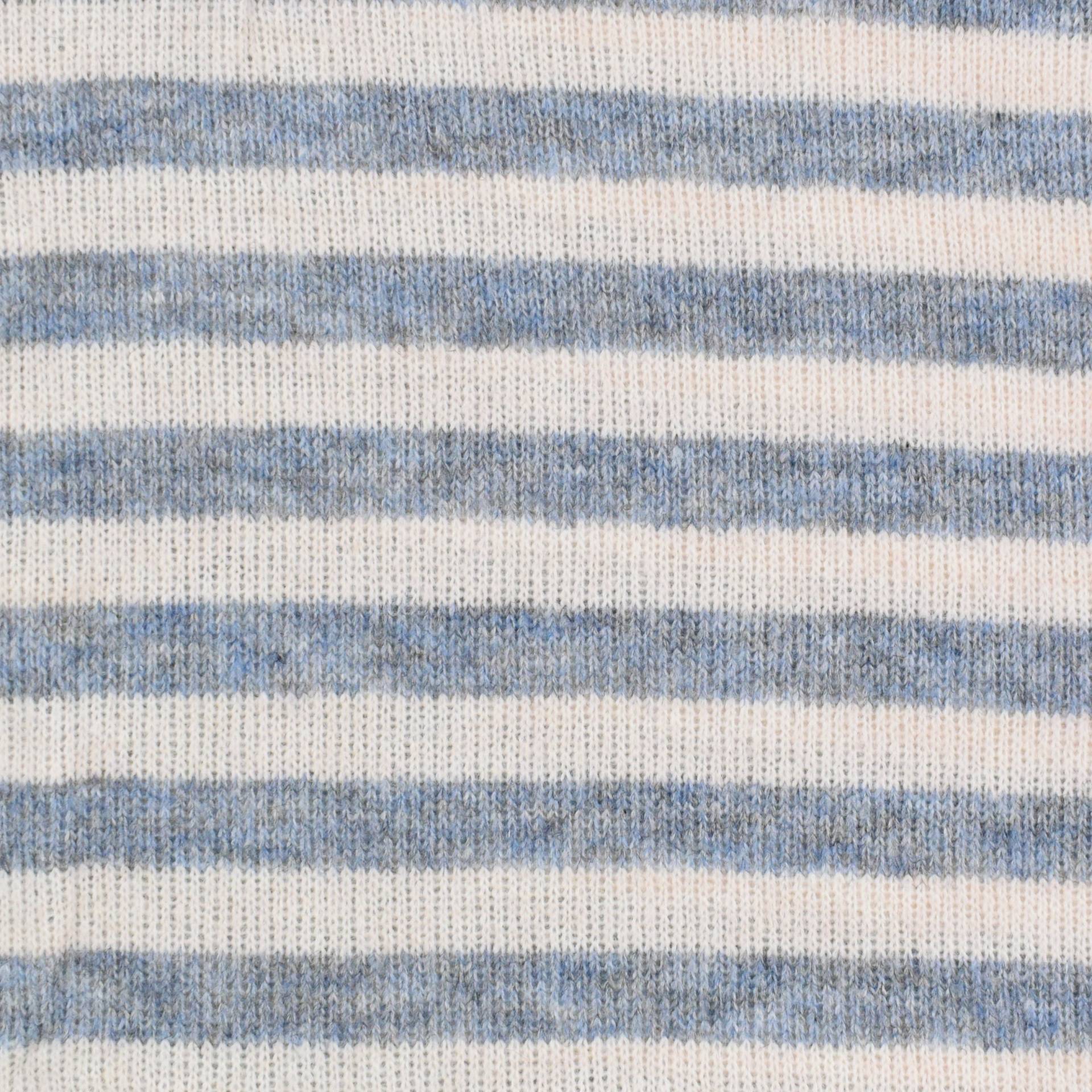 Wollstrickstoff Stripes, blau von Stoffe Hemmers