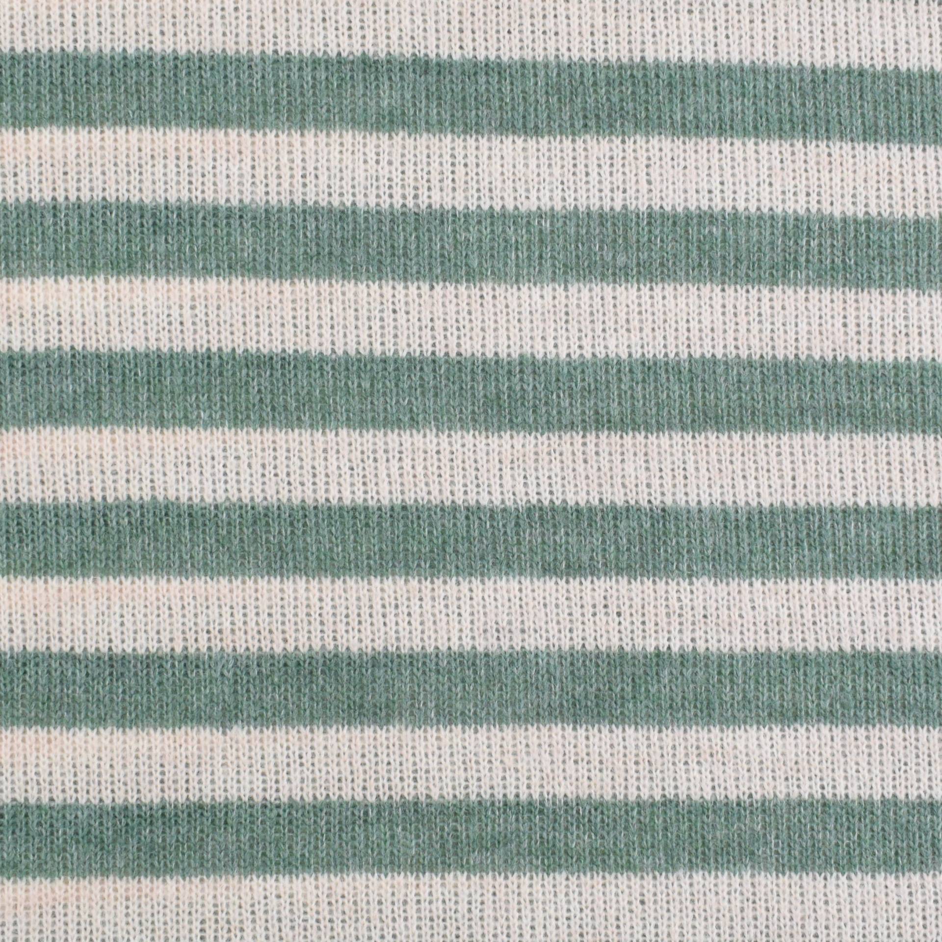 Wollstrickstoff Stripes, grün von Stoffe Hemmers