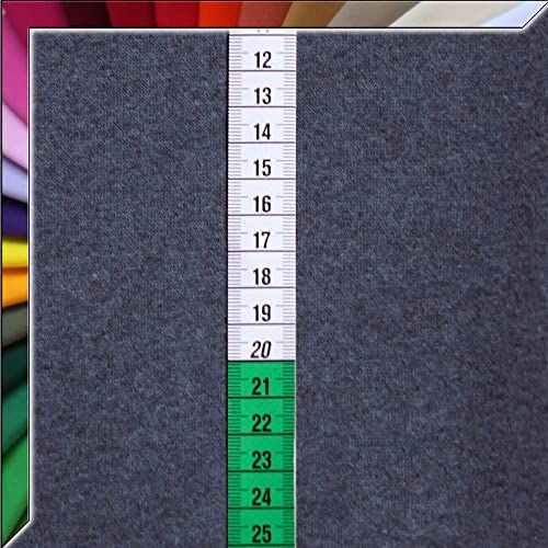 Bündchenstoff Schlauchware XXL Breite 140 cm - ca. 60 Farben Bündchenware in Feinstrick - OEKO-TEX® Standard 100 - ab 25 cm Länge Farbe Jeansblau Dunkel von Stoffe Kudellino