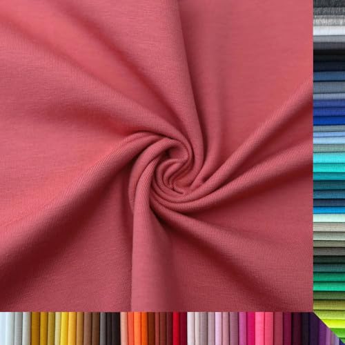 Jersey Stoff Uni - Hochwertiger Baumwolljersey - Meterware, 220g/m², Öko-Tex Standard 100 - Jerseystoffe ab 25 cm Länge Farbe Marsala Rauchrot Jersey Stoff Uni - Hochwertiger Baumwolljersey - Meterware, 220g/m², Öko-Tex Standard 100 - Jerseystoffe ab 25 cm Länge Farbe Marsala Rauchrot von Stoffe Kudellino