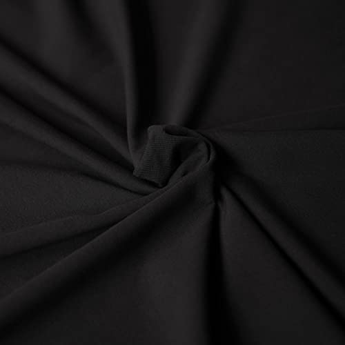 Jersey Stoff Uni - Hochwertiger Baumwolljersey - Meterware, 220g/m², Öko-Tex Standard 100 - Jerseystoffe ab 25 cm Länge Farbe Schwarz von Stoffe Kudellino